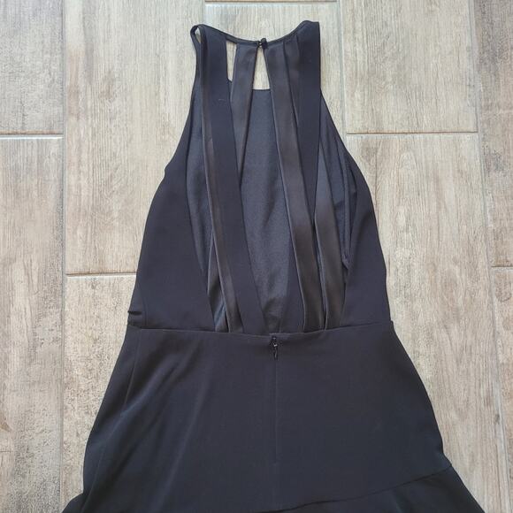 Halston Heritage Dress Womens Size XS Midi Asymmetrical Cocktail Open Strappy - Picture 11 of 15